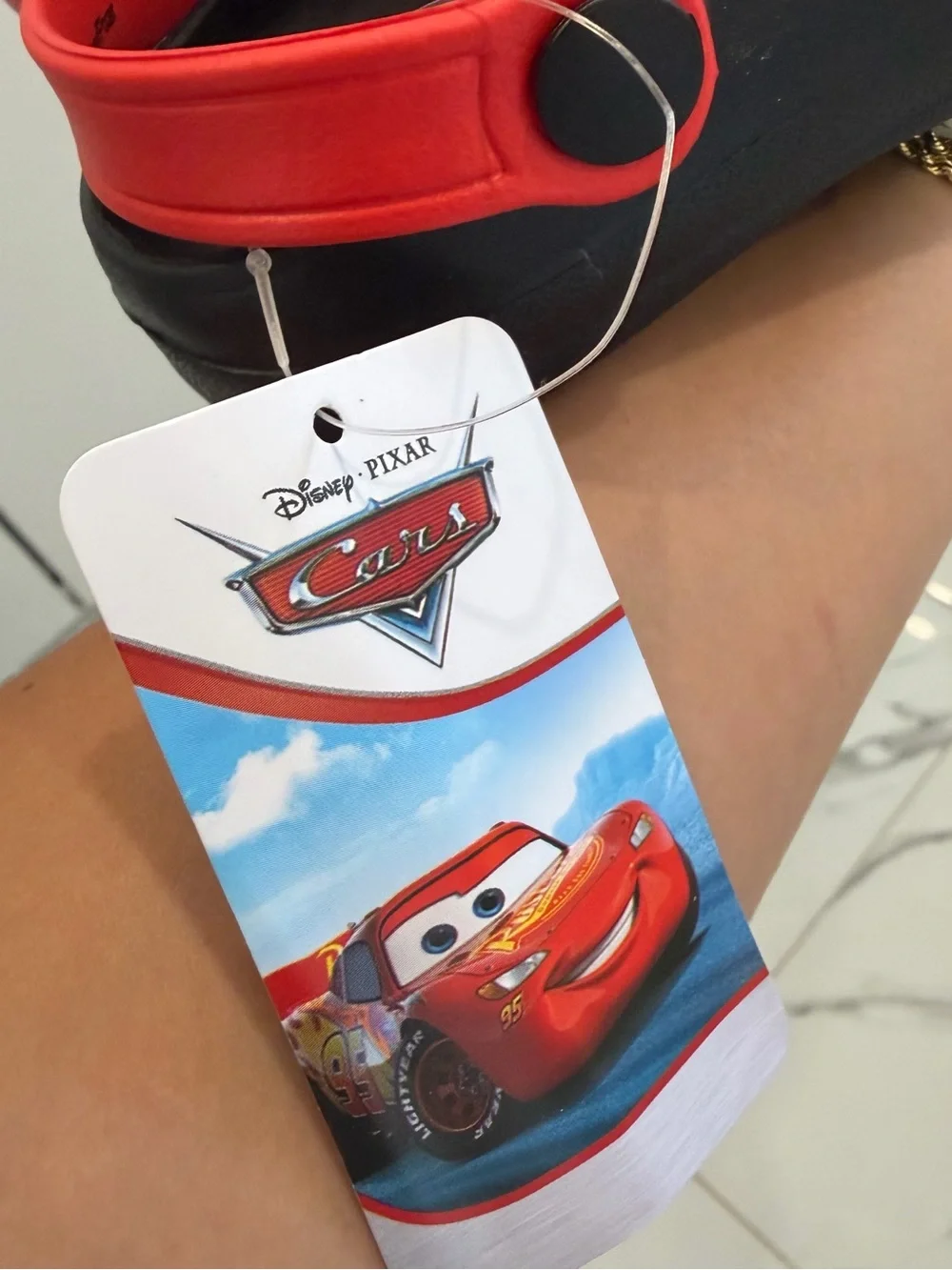 Disney Black and Red Lightning McQueen Clog Slides